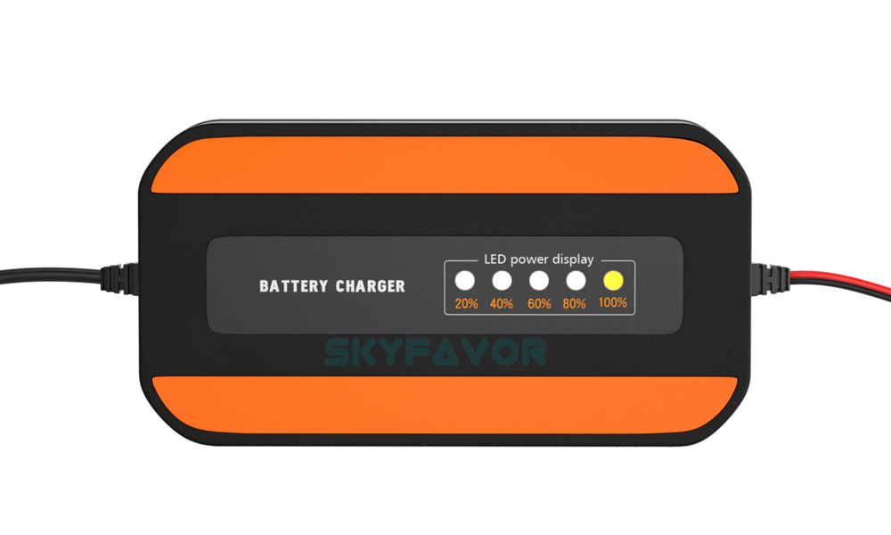Fast Intelligent Car Battery Charger 12V 2A - Automatic Pulse Repair with LED Display for Lead Acid (Motorcycle) Battery Charger