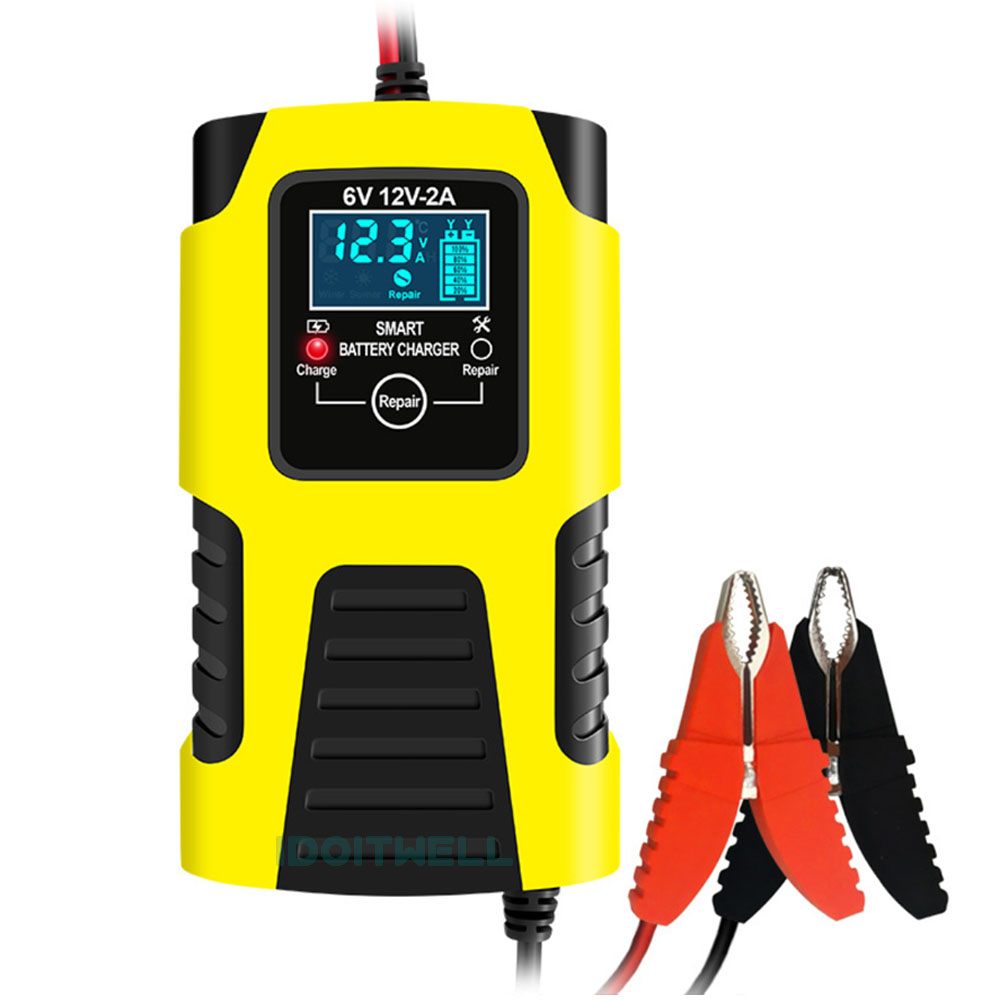 Universal Pulse Repair Car Battery Charger 6V 12V 2A  - Automatic Lead Acid Charger for Motorcycle & Toy Car Battery Charger