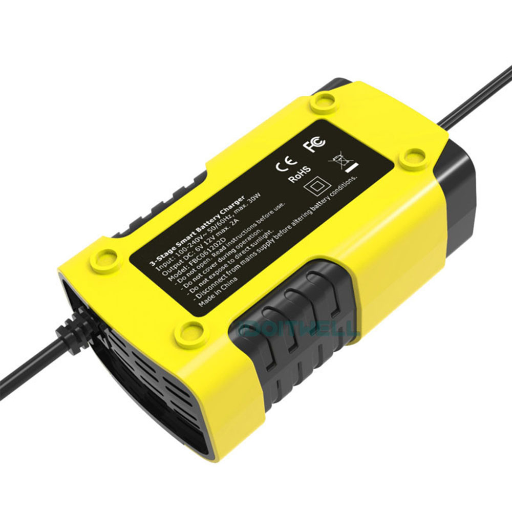 Universal Pulse Repair Car Battery Charger 6V 12V 2A  - Automatic Lead Acid Charger for Motorcycle & Toy Car Battery Charger
