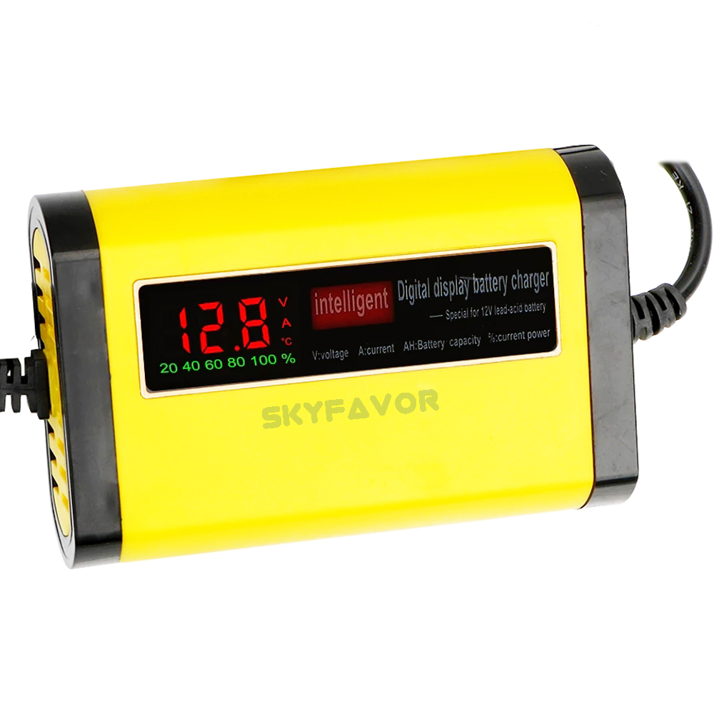 12V 2A Automatic Car Battery Charger for Baby Toy Car Motorcycle LED Display Smart Charger for AGM/GEL Lead Acid Battery Charger