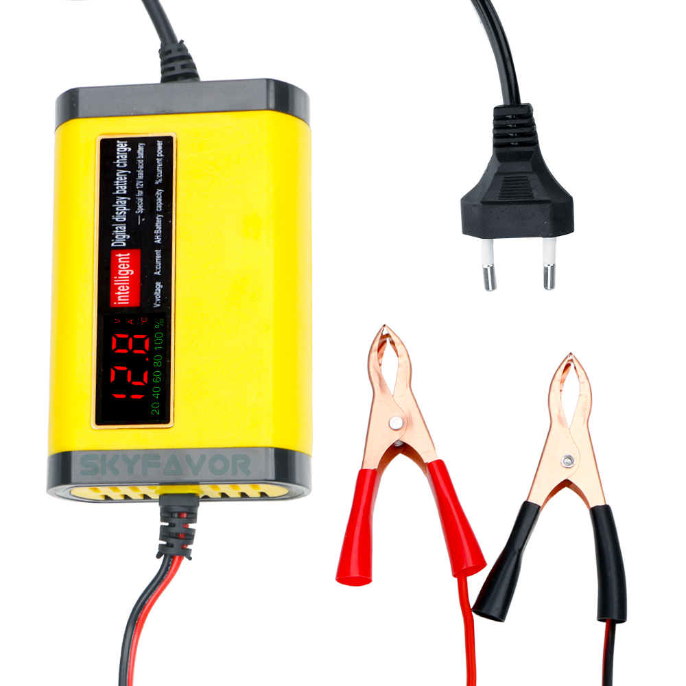 12V 2A Automatic Car Battery Charger for Baby Toy Car Motorcycle LED Display Smart Charger for AGM/GEL Lead Acid Battery Charger