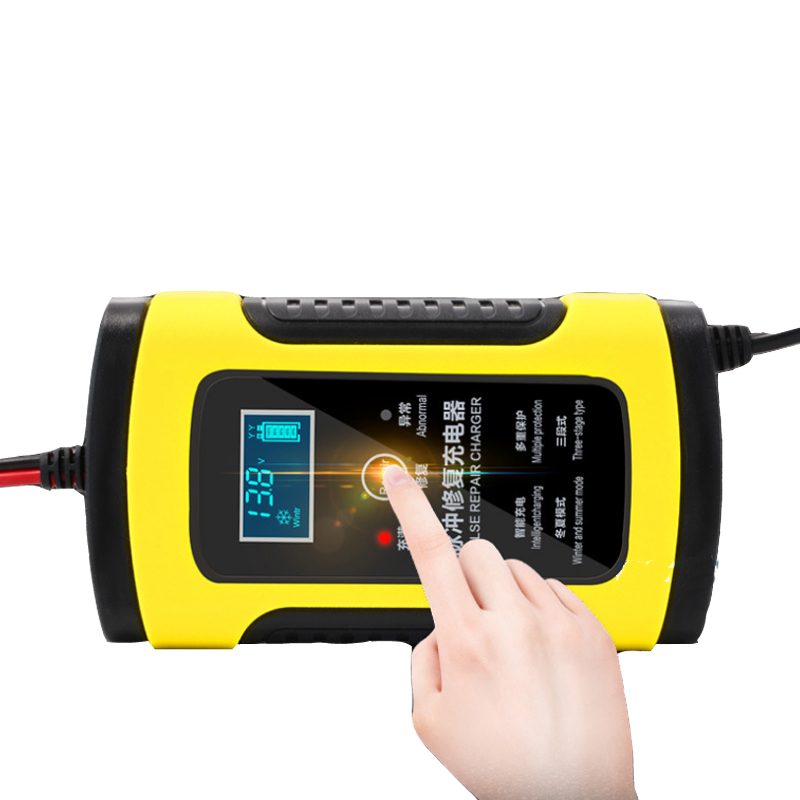 Portable 12V Battery Charger 12V 6A Smart Automatic Maintenance-free Deep Cycle Lead Acid Car Battery Charger with Pulse Repair