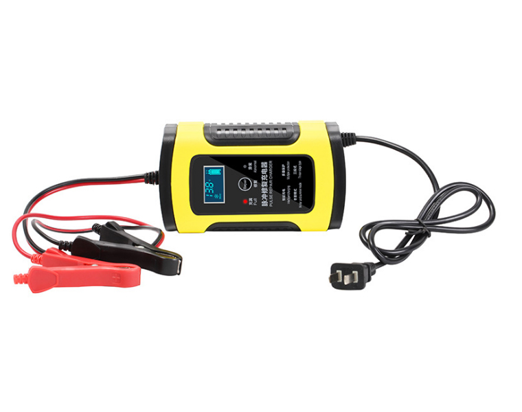 Portable 12V Battery Charger 12V 6A Smart Automatic Maintenance-free Deep Cycle Lead Acid Car Battery Charger with Pulse Repair