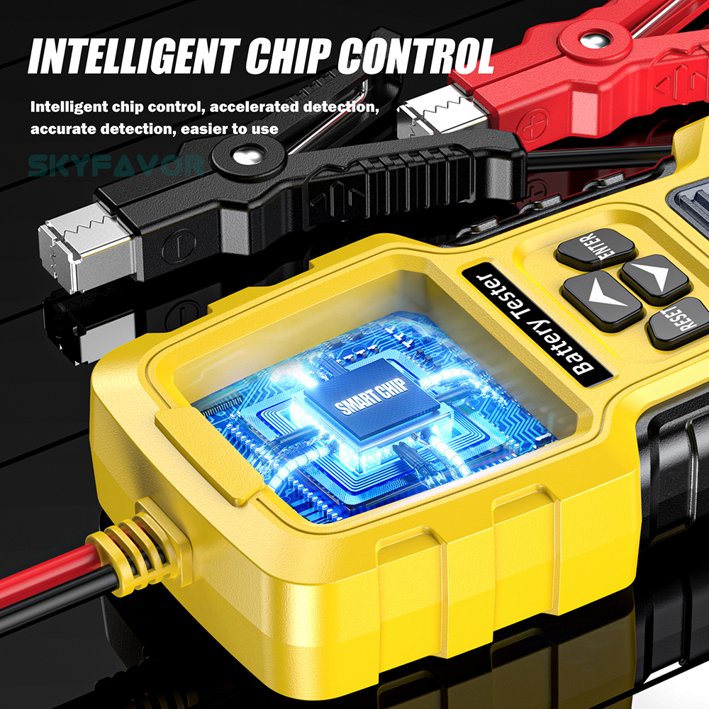 12V 24V Universal Car Battery Tester - Automatic Lead Acid Analyzer with CCA & Internal Resistance Test (Car/Truck/Motorcycle)