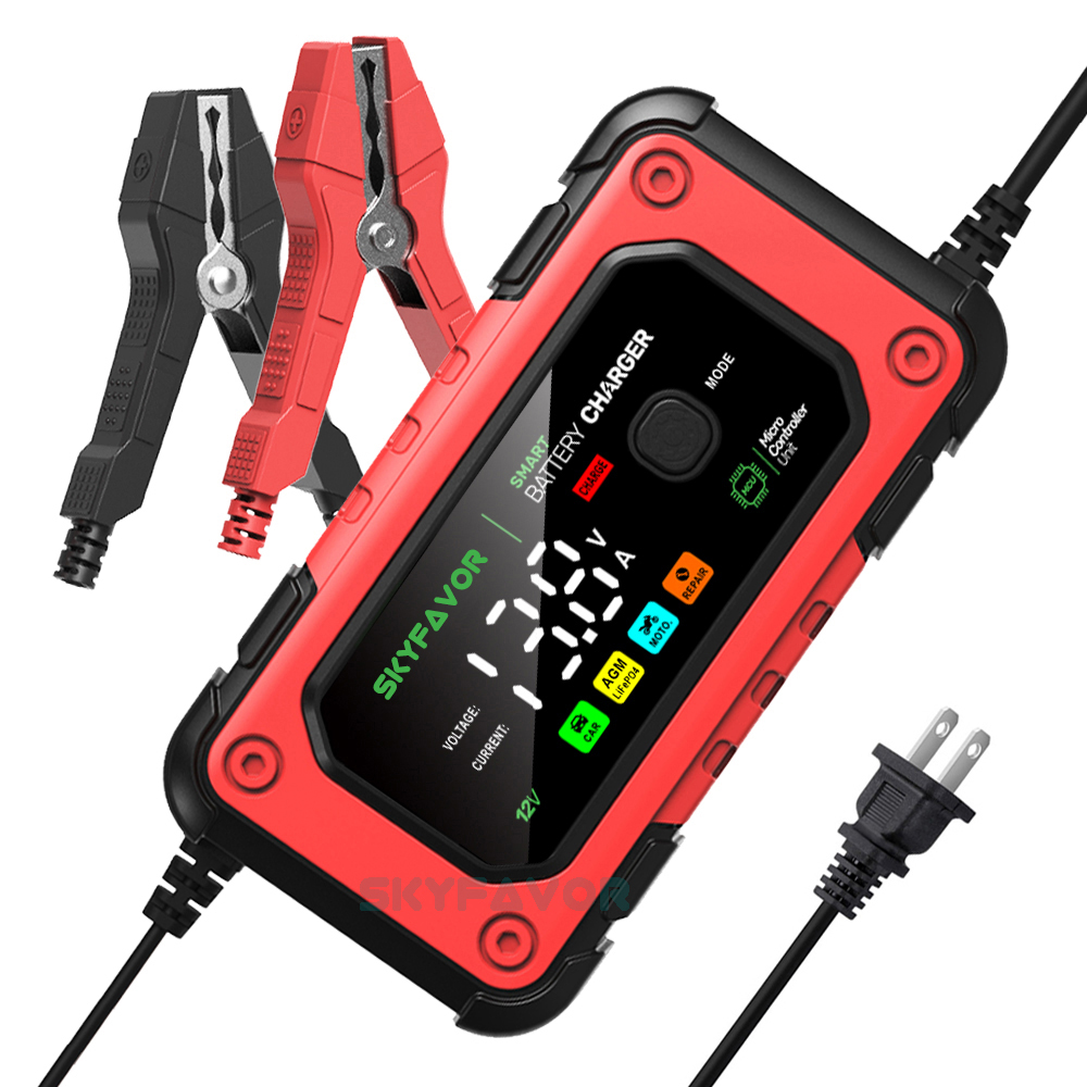 Wholesale Automatic 12v Battery Charger 12V 7A Smart Lifepo4 and Lead Acid Trickle Universal Fast Motorcycle Car Battery Charger