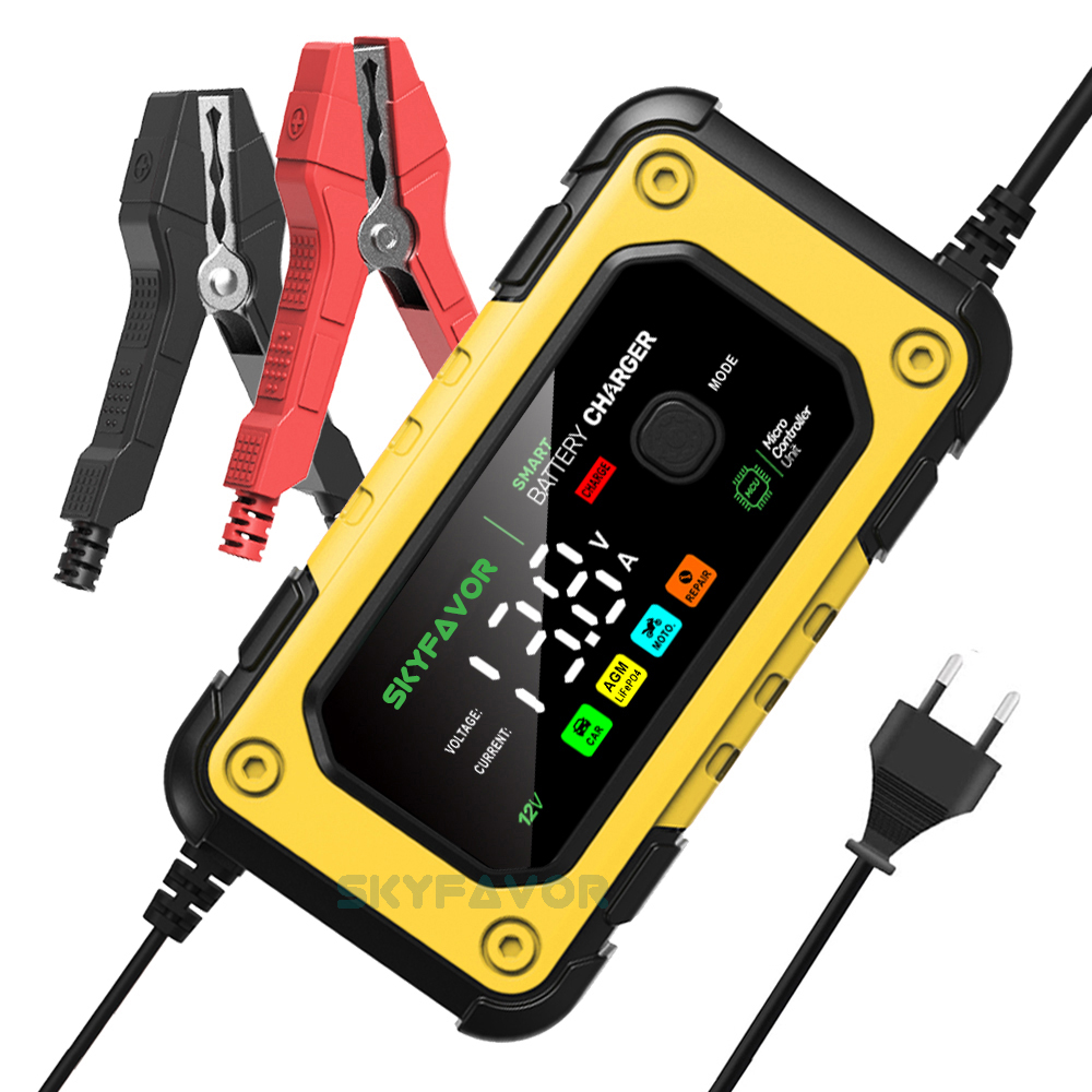 Wholesale Automatic 12v Battery Charger 12V 7A Smart Lifepo4 and Lead Acid Trickle Universal Fast Motorcycle Car Battery Charger