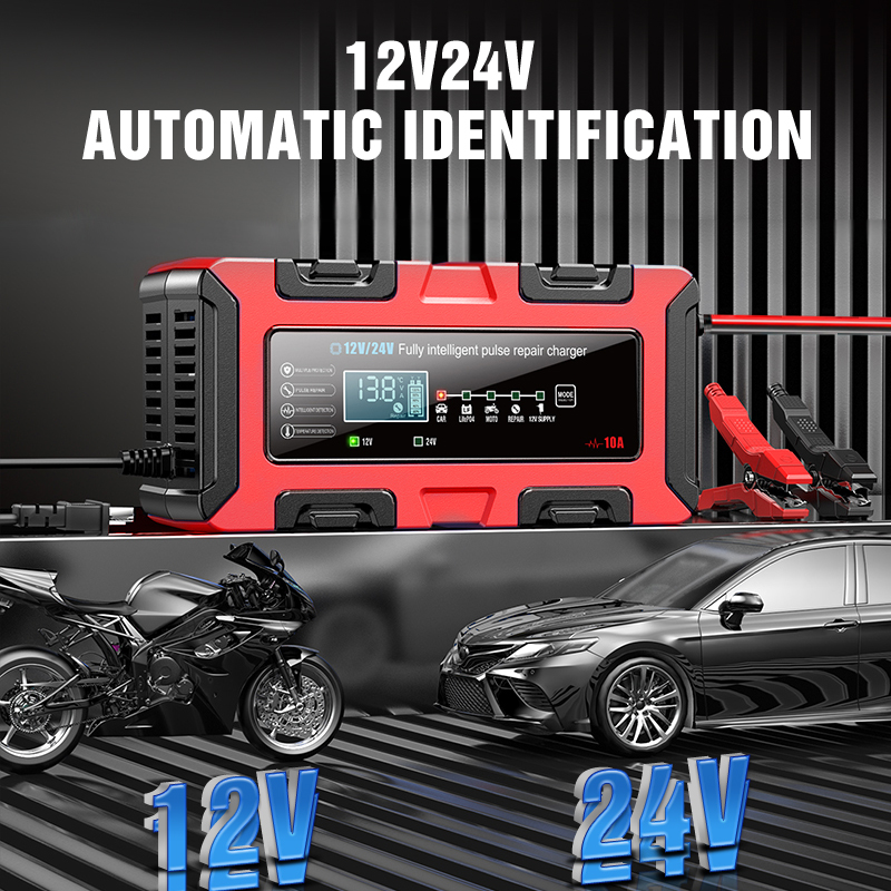 Trending Products 12v 24v Battery Charger 12v 24v Automatic GEL AGM EFB Lead Acid Battery Charger with 12 VOLT Power Supply