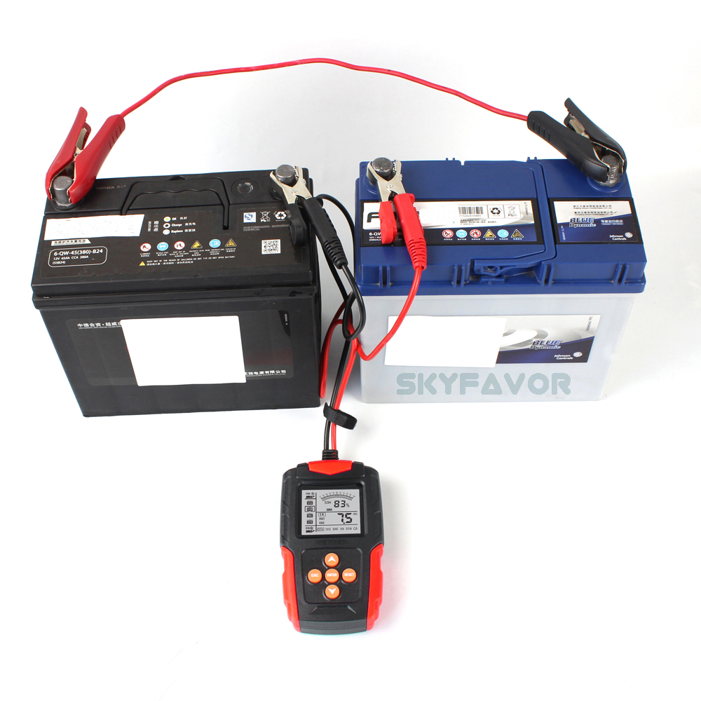 Universal 12V 24V Digital Automotive Battery Tester CCA Analyzer for Cars Trucks Motorcycles Battery with High-Capacity Testing