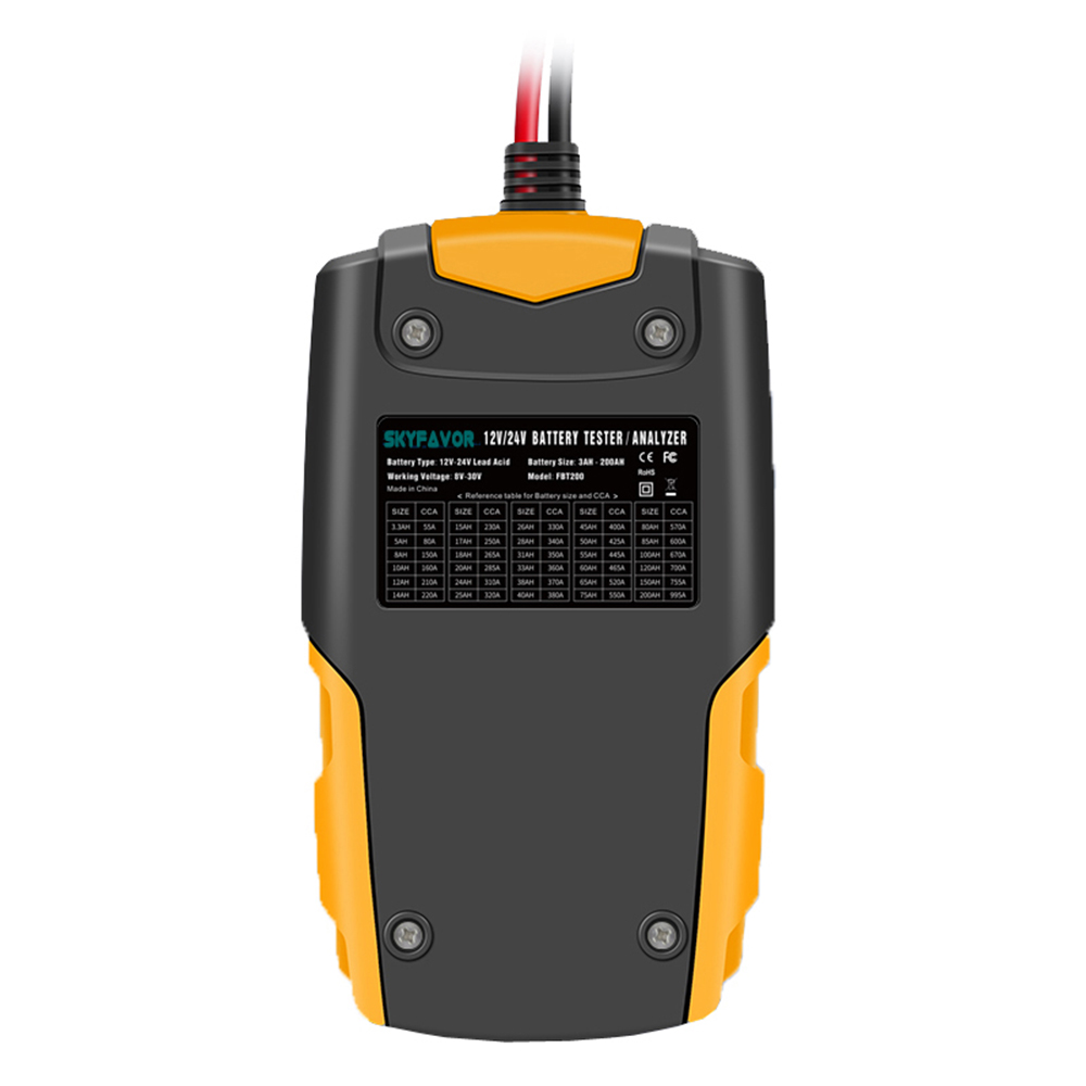 Universal 12V 24V Digital Automotive Battery Tester CCA Analyzer for Cars Trucks Motorcycles Battery with High-Capacity Testing