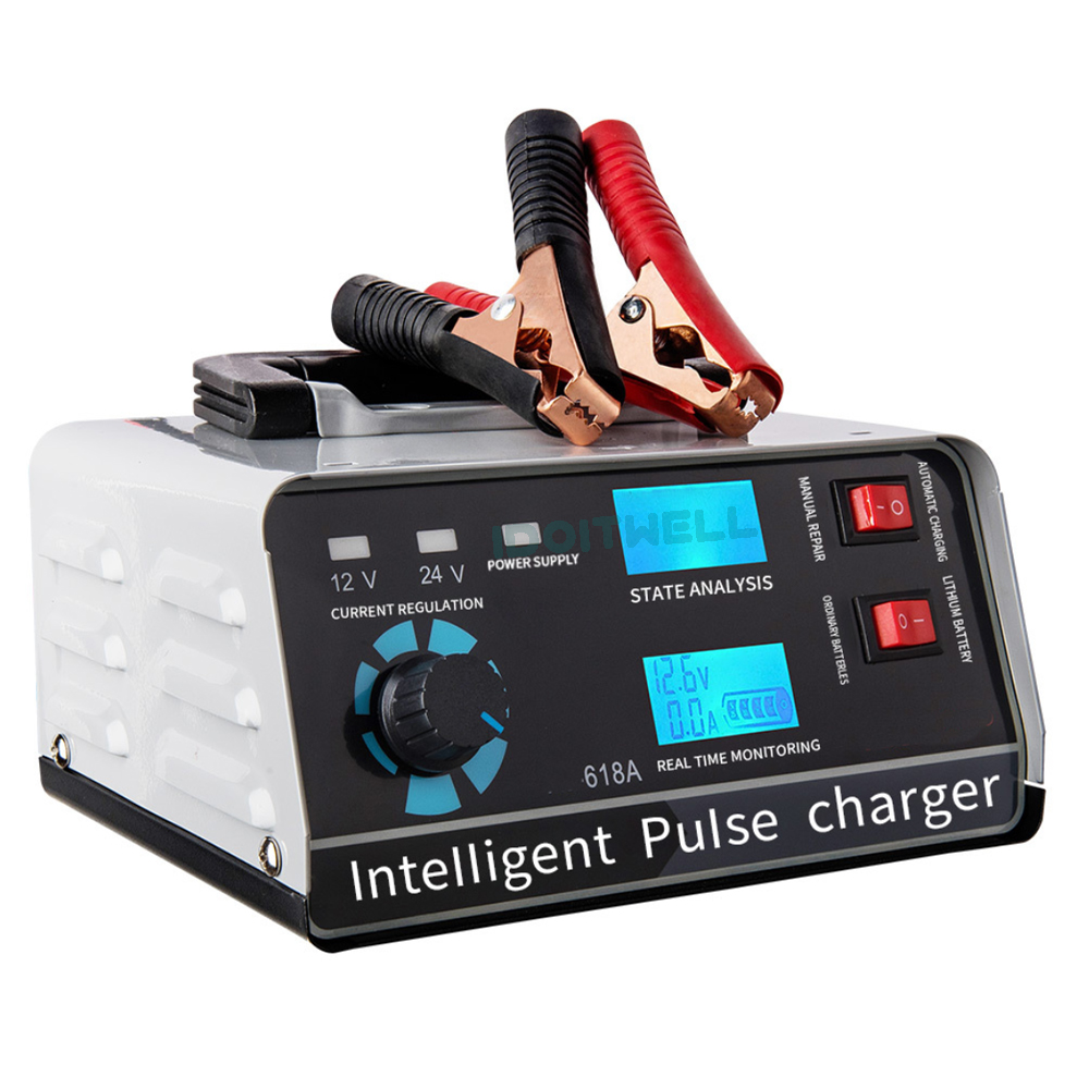 Trending Universal 12V 24V Battery Charger 12V 24V 30A 15A Adjustable Current Lead Acid Lithium Battery Charger & Pulse Repair