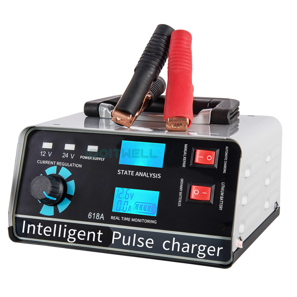 Trending Universal 12V 24V Battery Charger 12V 24V 30A 15A Adjustable Current Lead Acid Lithium Battery Charger & Pulse Repair