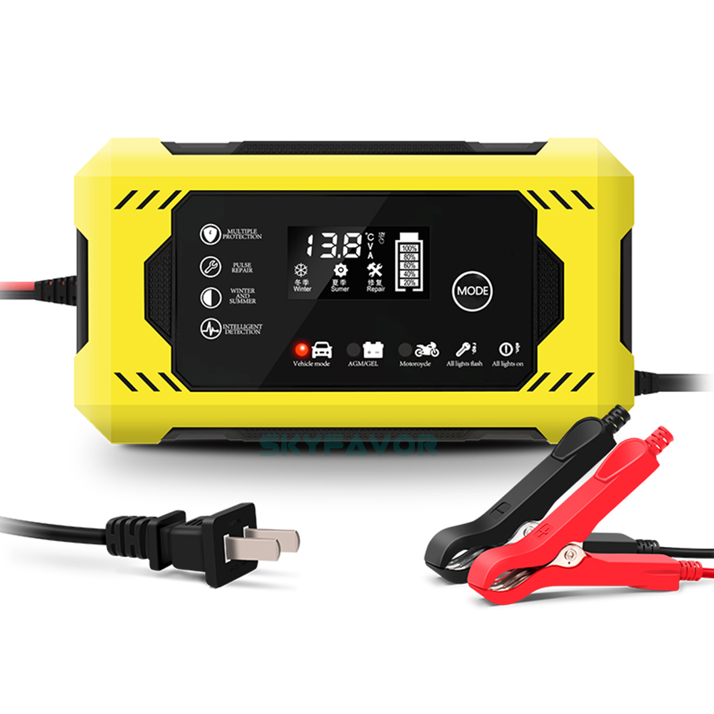Trending Motorcycle Car Battery Charger 12V 6A Smart Automatic Maintenance-free Deep Cycle 12V 6 Amp Lead Acid Battery Charger