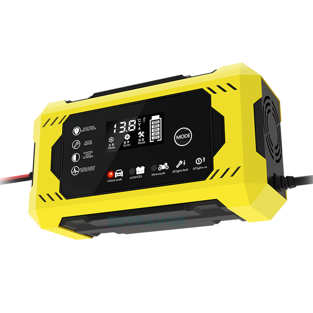 Trending Motorcycle Car Battery Charger 12V 6A Smart Automatic Maintenance-free Deep Cycle 12V 6 Amp Lead Acid Battery Charger
