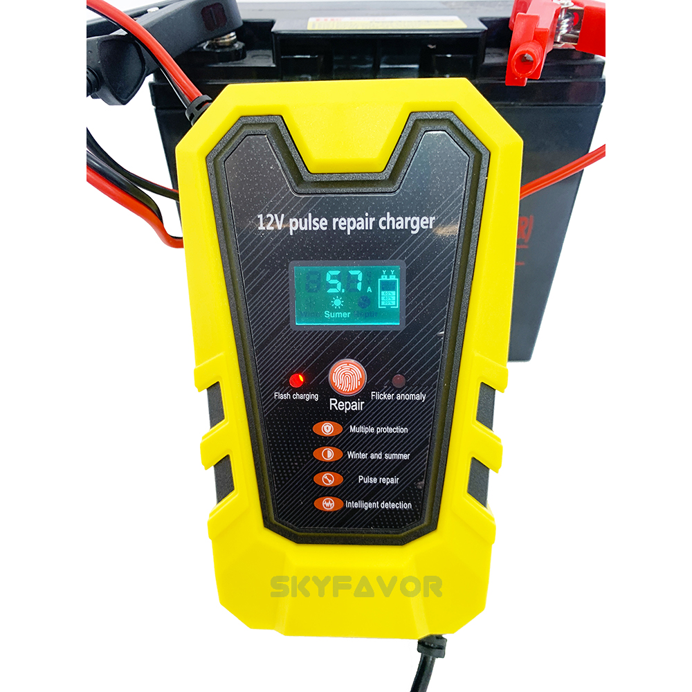 Best Selling Pulse Repair Battery Charger 12V 6A Automatic Fast Maintenance-free Deep Cycle Lead Acid Trickle Battery Charger