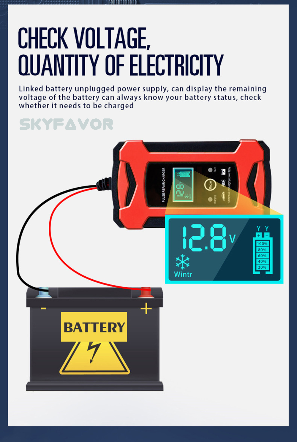 Trending Products 12V Lead Acid Battery Charger 12V 6A Automatic Pulse Repair Gel Agm Lead Acid Motorcycle Car Battery Charger