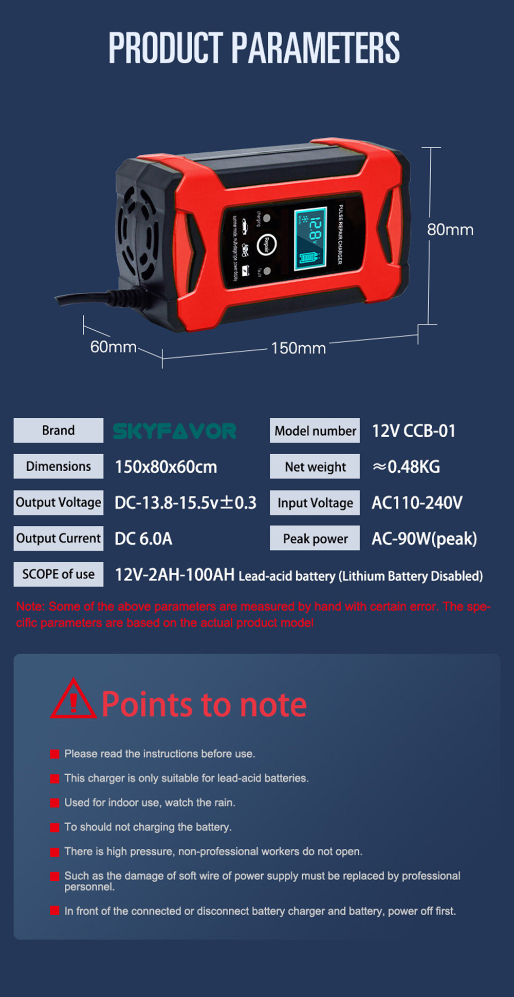 Trending Products 12V Lead Acid Battery Charger 12V 6A Automatic Pulse Repair Gel Agm Lead Acid Motorcycle Car Battery Charger