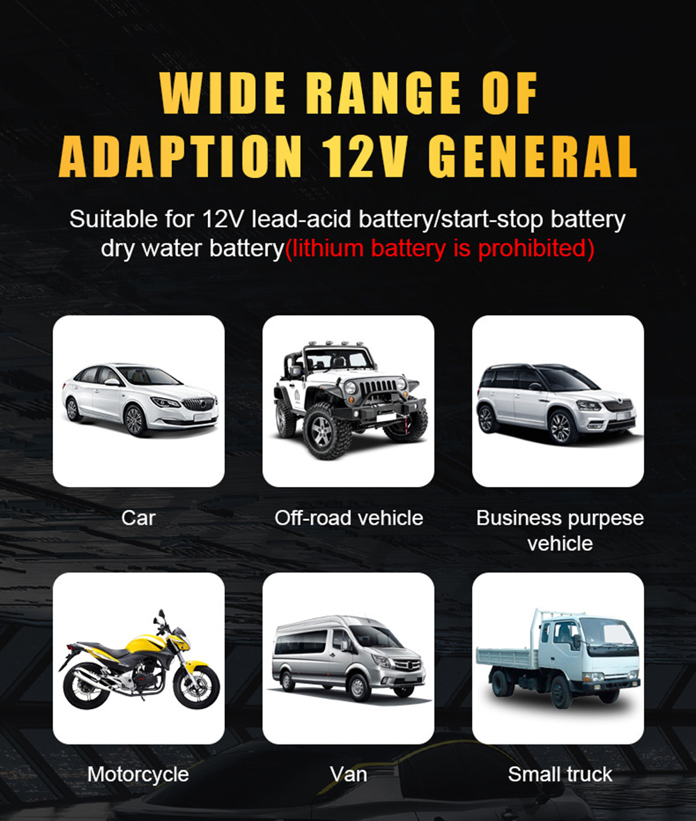 New Product Lead Acid Battery Charger 12V 6A New Arrival Lead Acid Gel Agm Smart Automatic Motorcycle Car Battery Charger