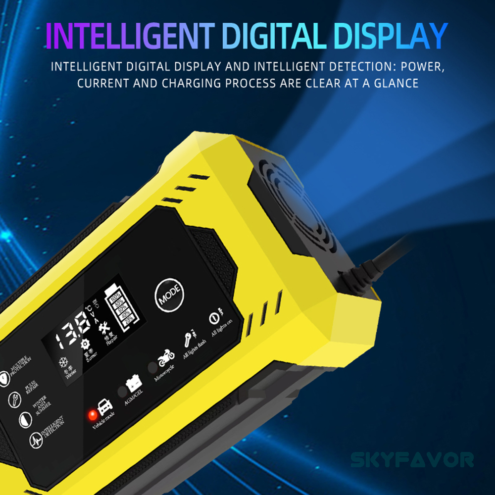 Best Selling Pulse Repair Battery Charger 12V 6A Automatic Fast Deep Cycle Gel Agm Lead Acid Car Battery Desulfator Charger
