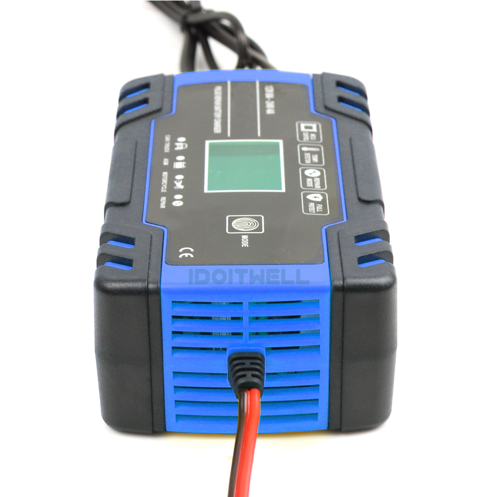 Smart 12V 24V Motorcycle Golf Car Battery Charger Desulfator Lead Acid Battery Charger Maintainer Pulse Repair Battery Charger