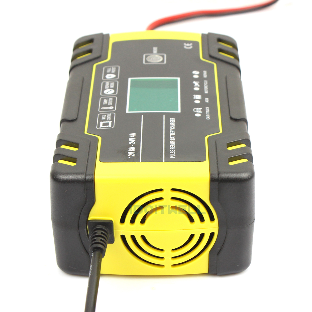 Smart 12V 24V Motorcycle Golf Car Battery Charger Desulfator Lead Acid Battery Charger Maintainer Pulse Repair Battery Charger
