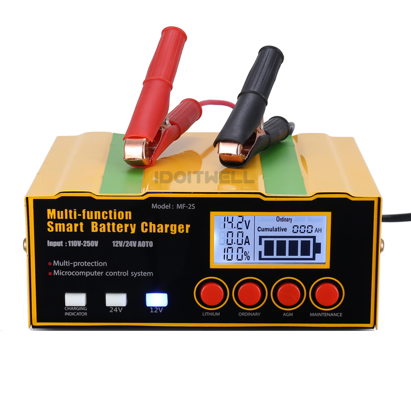 Lcd Display 12v 24v Battery Charger 12V 10A 24V 7A Fast Car Truck Batteries Charger Automatic 3S L2V Li Ion Battery Chargers