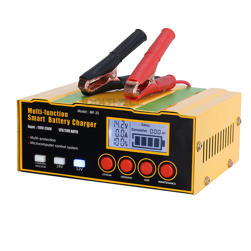 Lcd Display 12v 24v Battery Charger 12V 10A 24V 7A Fast Car Truck Batteries Charger Automatic 3S L2V Li Ion Battery Chargers