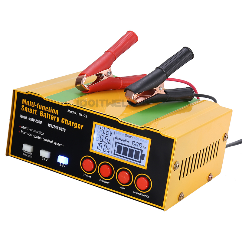 Lcd Display 12v 24v Battery Charger 12V 10A 24V 7A Fast Car Truck Batteries Charger Automatic 3S L2V Li Ion Battery Chargers