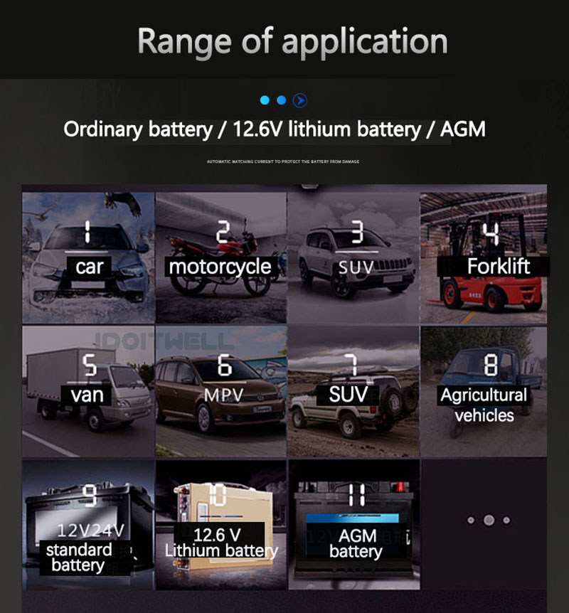 Lcd Display 12v 24v Battery Charger 12V 10A 24V 7A Fast Car Truck Batteries Charger Automatic 3S L2V Li Ion Battery Chargers