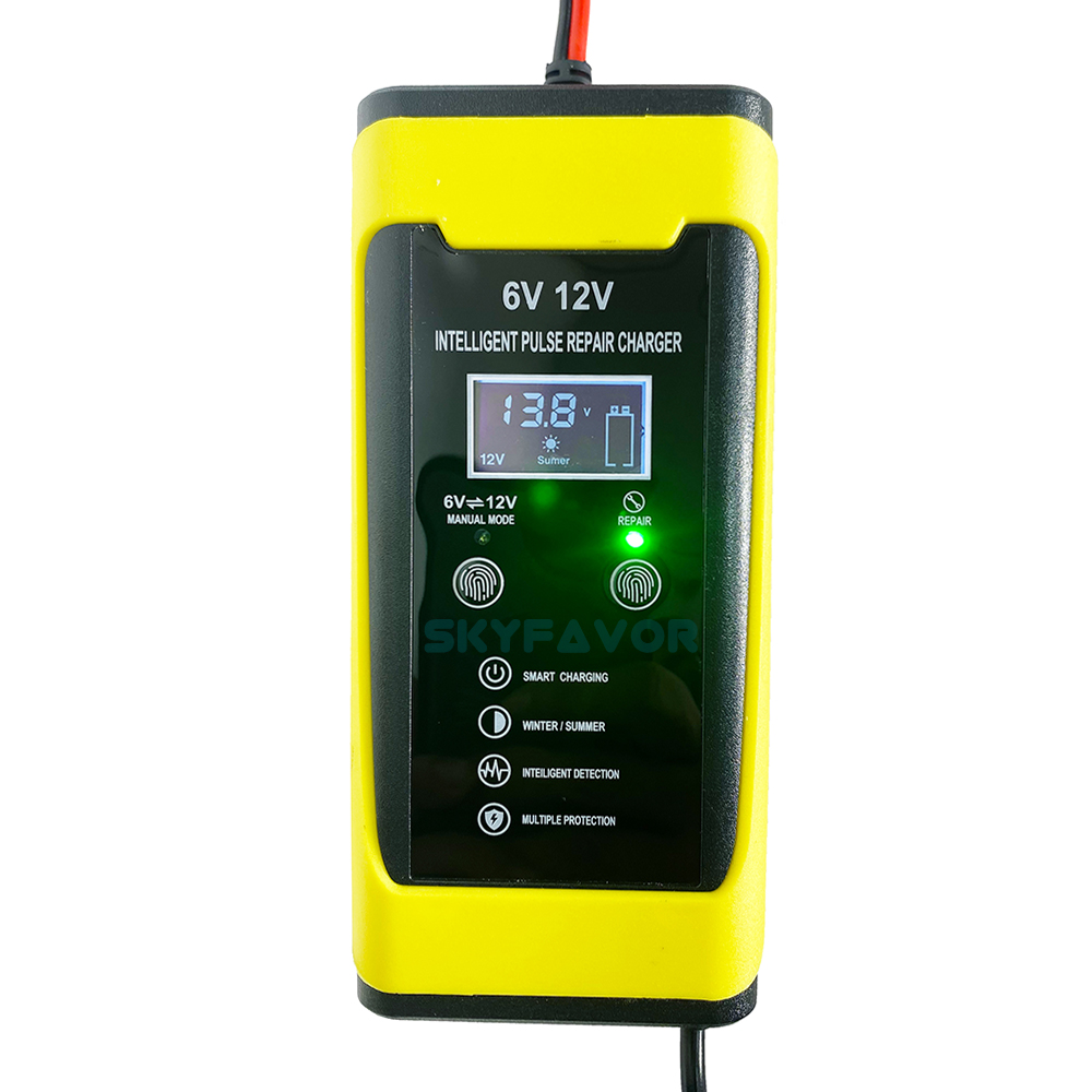 Fast Automatic 6V 12V Battery Charger 12V 6V 6A Universal Motorcycle Car Battery Charger for 12 Volt 6 Volt Lead Acid Battery