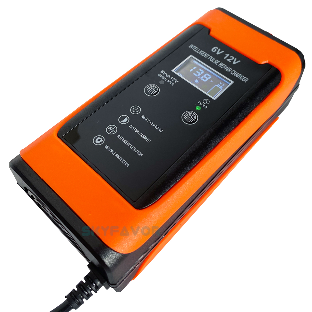 Fast Automatic 6V 12V Battery Charger 12V 6V 6A Universal Motorcycle Car Battery Charger for 12 Volt 6 Volt Lead Acid Battery