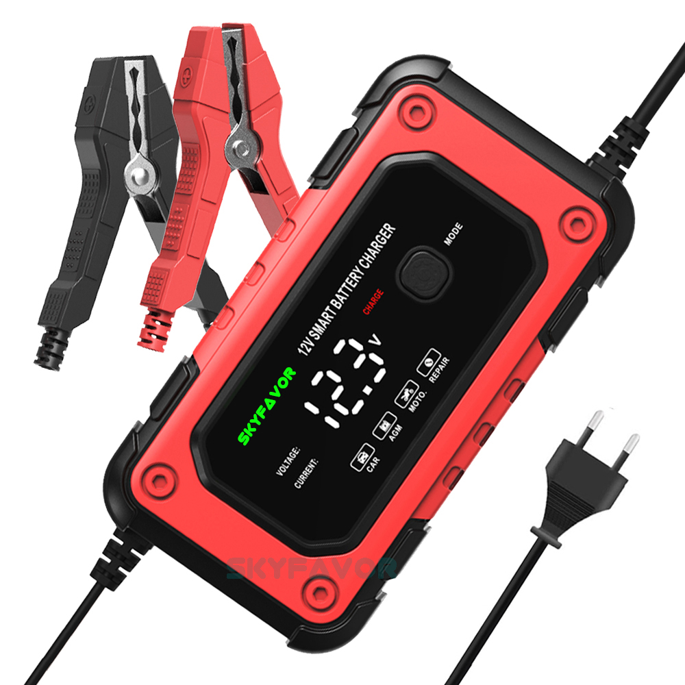 Hot Selling Pulse Repair Battery Charger 12V 6A SUV Motorcycle Car Battery Charger for 12 Volt Deep Cycle Lead Acid Battery