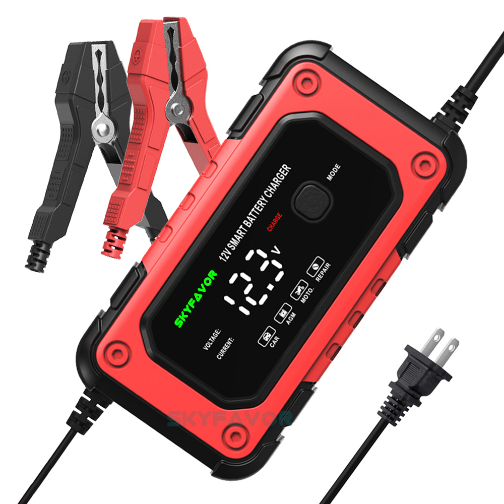 Hot Selling Pulse Repair Battery Charger 12V 6A SUV Motorcycle Car Battery Charger for 12 Volt Deep Cycle Lead Acid Battery