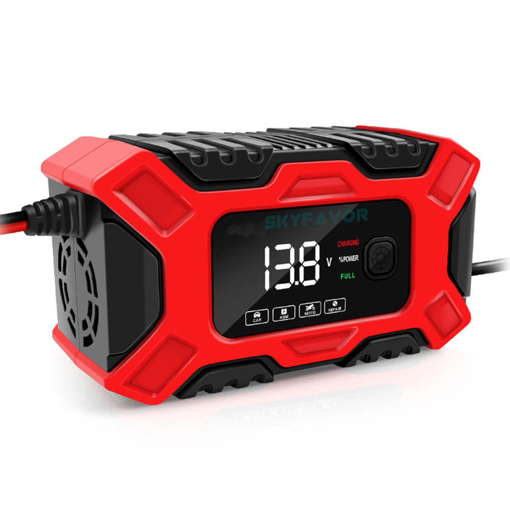 Newest Pulse Repair 12V Battery Chargers 12V 6A Automatic Intelligent Start Stop Pulse Repair Lead Acid 12 Volt Battery Charger