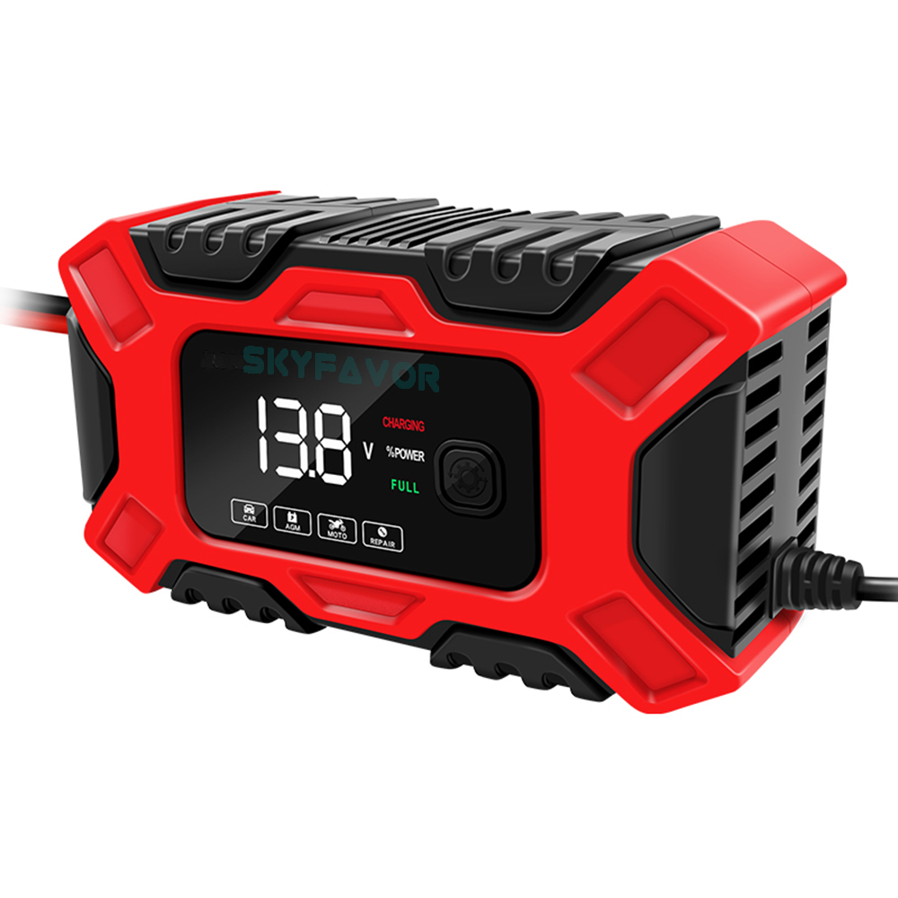 Newest Pulse Repair 12V Battery Chargers 12V 6A Automatic Intelligent Start Stop Pulse Repair Lead Acid 12 Volt Battery Charger