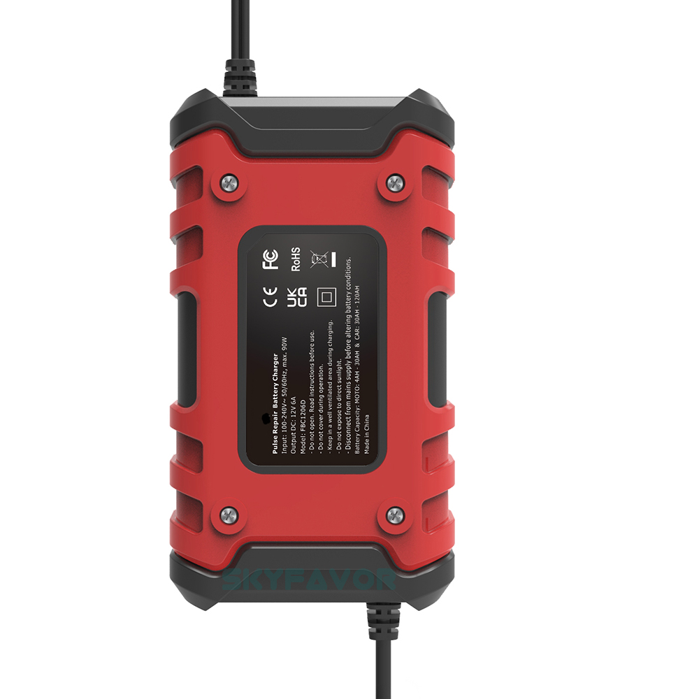 New Products Smart Battery Charger Car 12v Auto 12 VOLT 6A Pulse Repair Lead Acid Maintenance-free Car Battery Charger for 60AH
