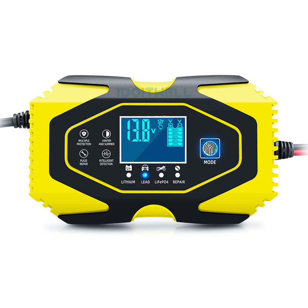 Automatic Truck Car Battery Charger 12V 6A 24V 3A Universal 7-stages Pulse Repair 12V/24V Dry Wet Lead Acid Batteries Charger