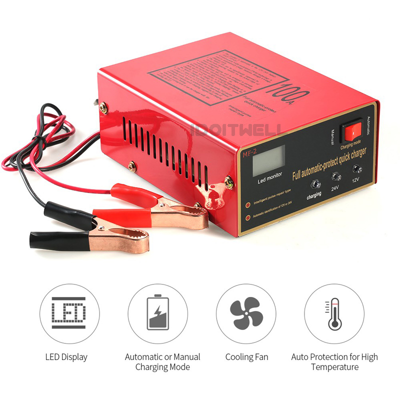 WET GEL ARLA 12V 24V Battery Charger 12V 10A 24V 8.5A Universal Fast Automatic Truck Car Battery Charger for Lead Acid Battery