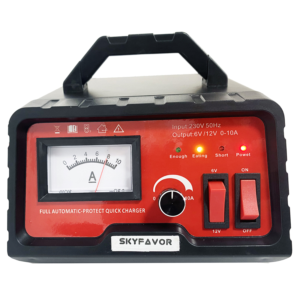 Fast Truck Motorcycle Car Battery Charger 6V 12V 10A Adjustable Flooded Gel AGM Maintenance Free Deep Cycle Battery Charger