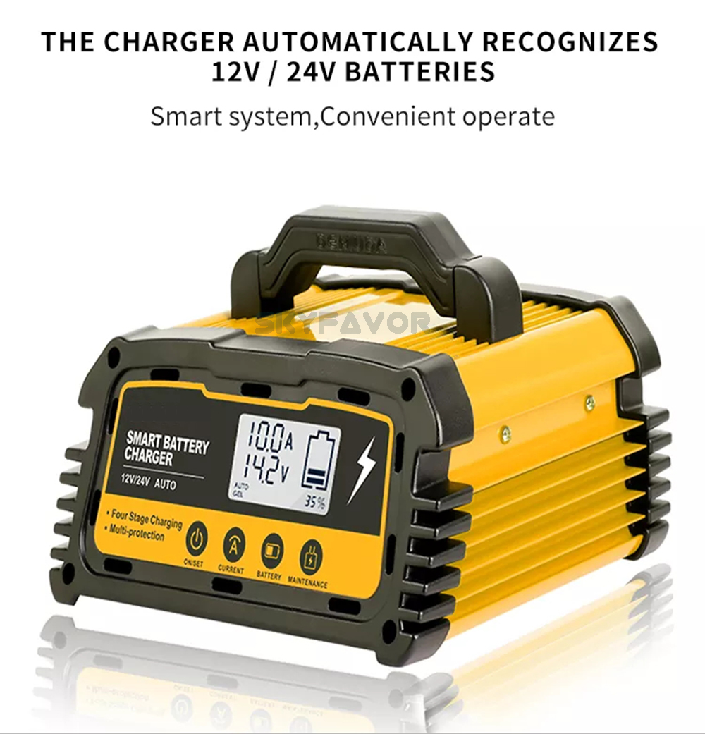 Automatic Motorcycle Car Battery Repair Charger 12V 6A 8A 10A 24V 6A Smart Maintainer Trickle Charger for Lead Acid Battery