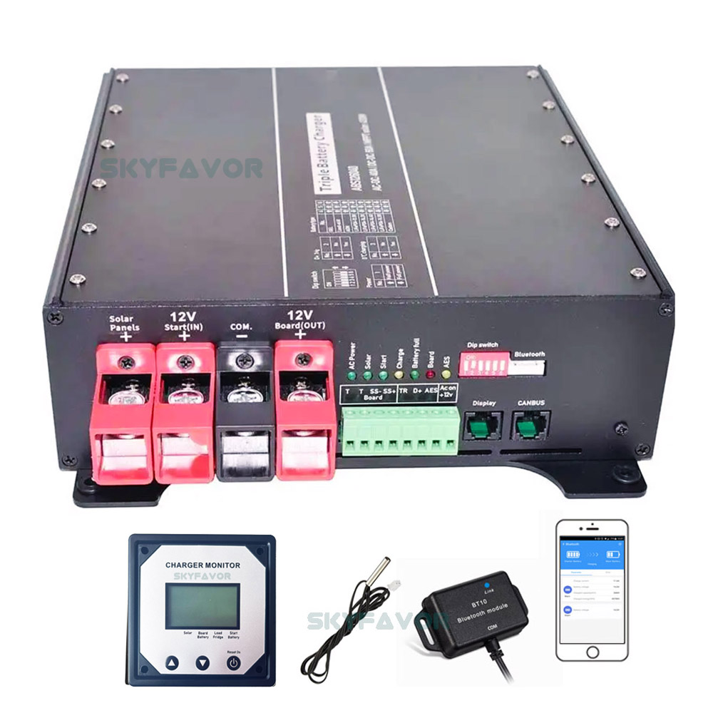Trending 12V DC to DC Charger 12V 30A On-borad AC to DC 12V 20A Battery Charger and Solar MPPT Charger 20A for RV Ccmper Yacht
