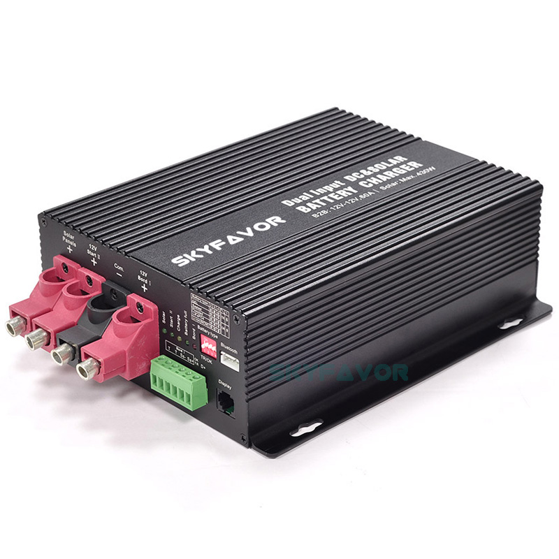 New Product Fast Dc-dc Charger 24V to 12V 60A & Solar MPPT 50A Dual Input Multi-function Automatic Battery to Battery Charger