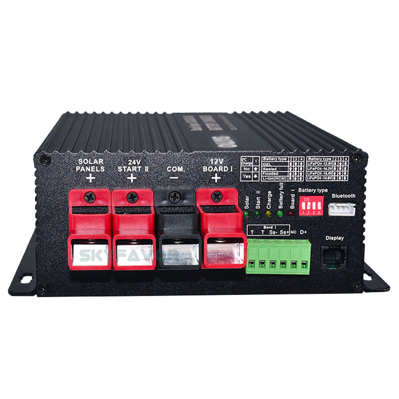New Product Fast Dc-dc Charger 24V to 12V 60A & Solar MPPT 50A Dual Input Multi-function Automatic Battery to Battery Charger