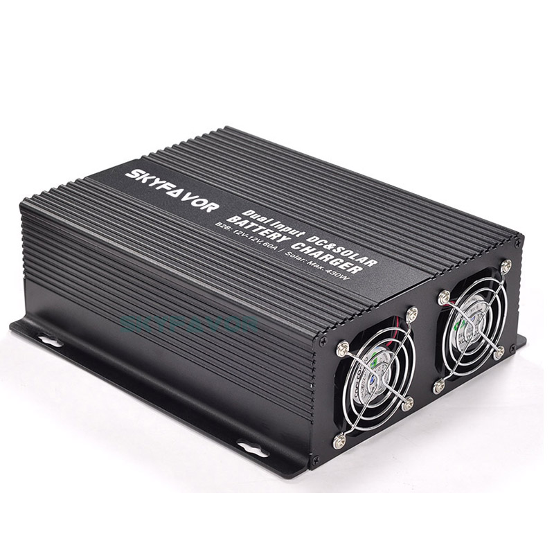 New Product Fast DC to DC Charger 12V 60A Automatic Smart Dual Input  Solar MPPT 45A Battery to Battery Charger 12V RV