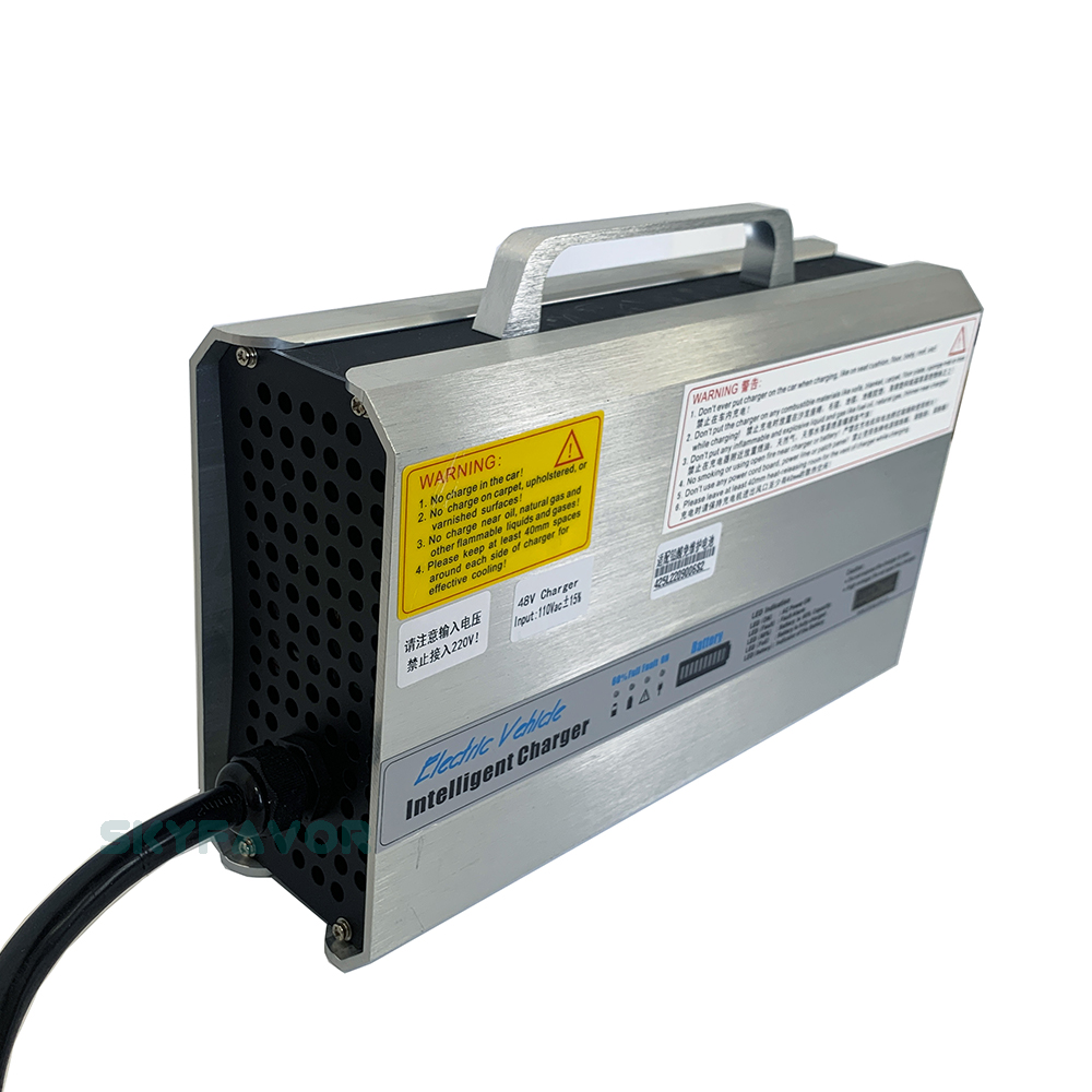 Maintenance Free Lead Acid Battery Charger 48V 25A Golf Cart Charger Y60 Connector for 48 Volt Tour Bus Car Electric Vehicle