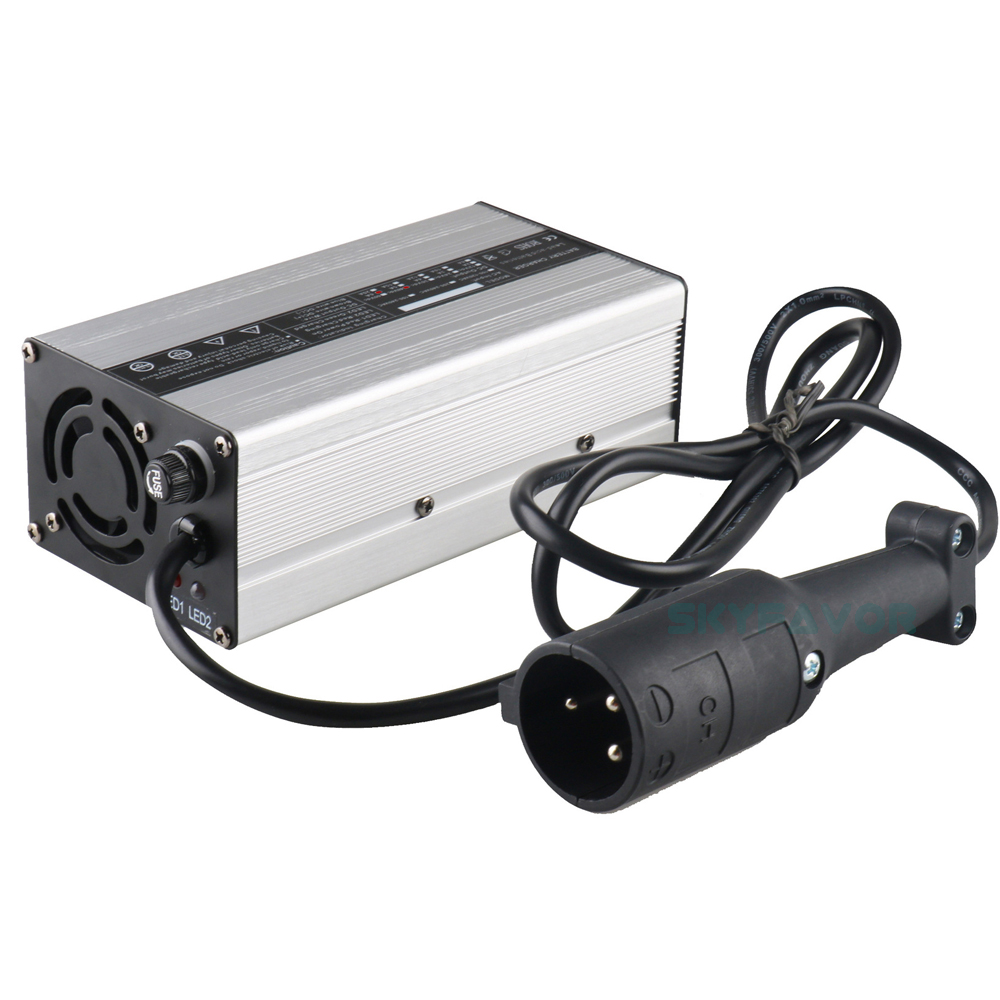 Automatic Smart 48V Golf Cart Battery Charger 48 Volt 8 Amp Fast Battery Charger for E-Z-GO RXV TXT Powerwise 3-Pin Connector