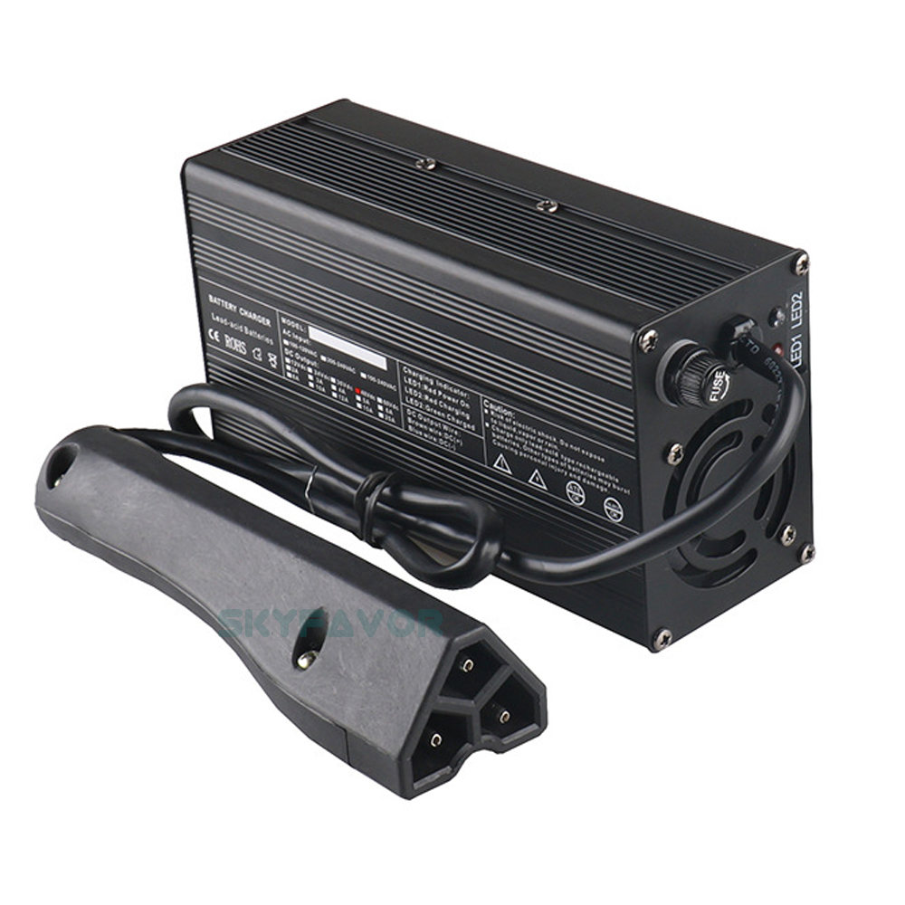 Intelligent 48V 6A Lithium Battery Cherger 54.6V 6A Golf Cart Charger Tour Bus 13S 48 Volt Li-ion Battery Charger with CE RHOS