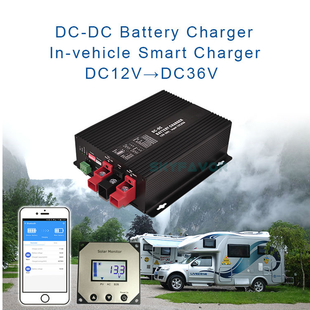 Multi Function 12V to 36V DC to DC Battery Charger 36V 22A Universal Fast GEL AGM SLA Lithium Lifepo4 Yacht RV Battery Charger