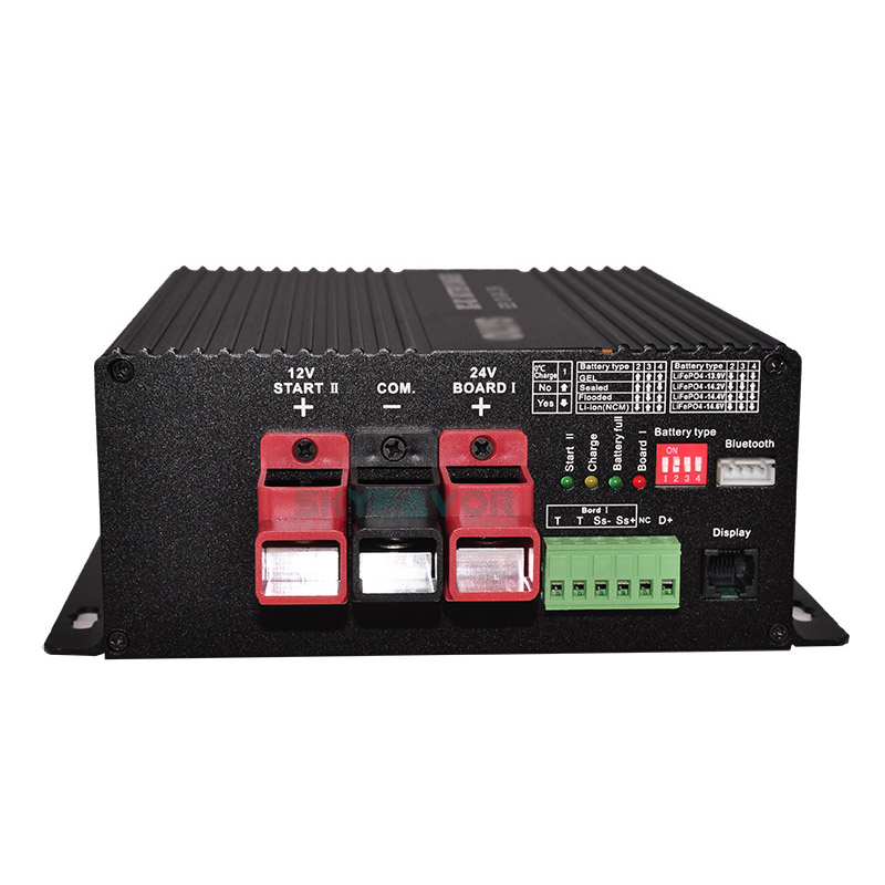 Universal 12Vdc to 24Vdc Battery Charger 24V 25A on Board Fast Automatic Dc to Dc Battery Charger for RV Camper Trailer Yacht