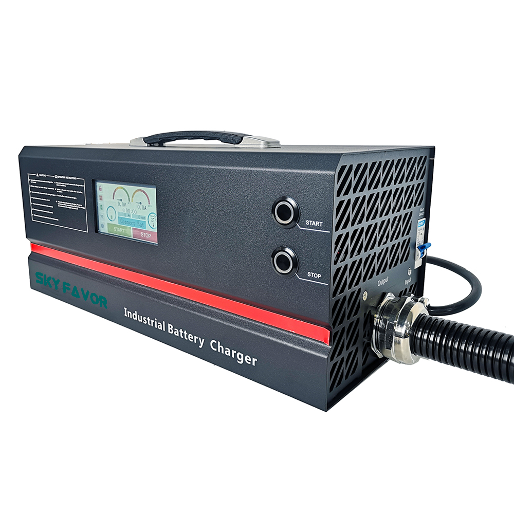 Professional Automatic 48V Forklift Battery Charger 48V 50A Fast Touch Screen Adjustable Battery Charger for Forklift Pallet agv