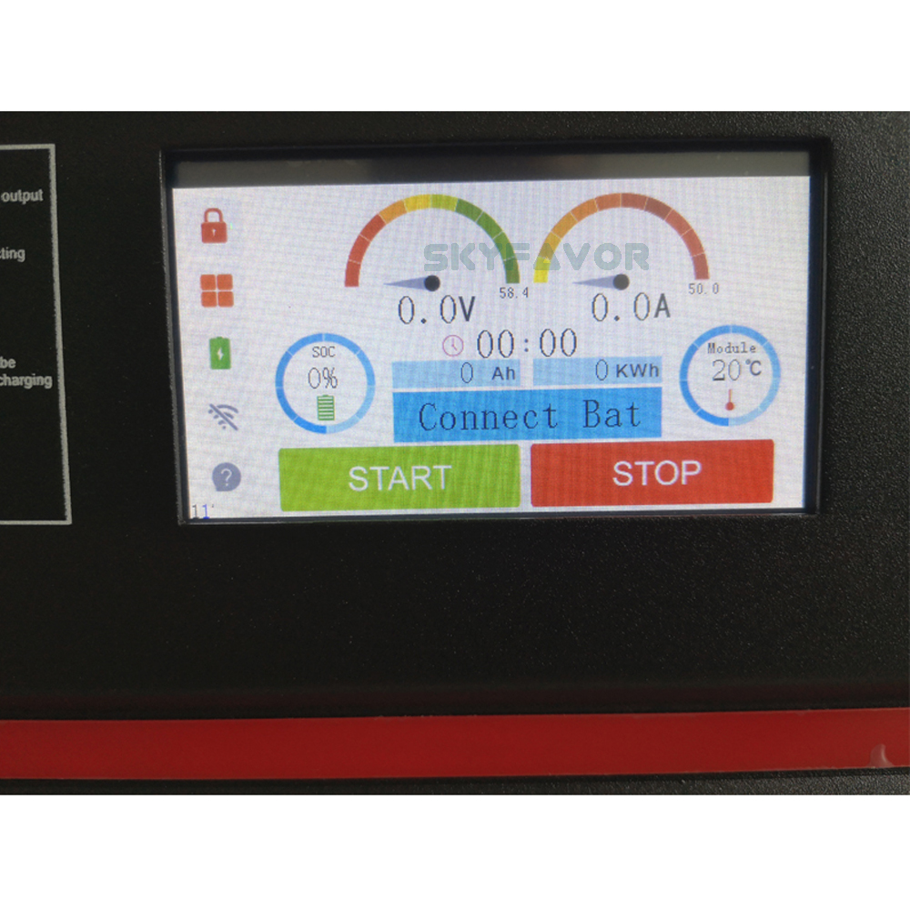 Automatic 72V 30A Battery Pack Charger Customized 30A 72V Battery Charger Lcd Display Can Bus Control Battery Charger with Pfc